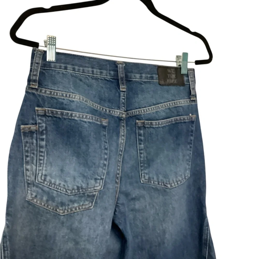 We The Free Ripple Wide-Leg Pieced Cropped Jeans